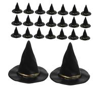 KICHOUSE 36 Piezas Mini Sombreros Bruja Negros Decoración Halloween para Manualidades Accesorios Miniatura para Muñecas Sombreros Mágicos para Proyectos DIY Adornos Festivos