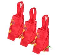 KICHOUSE 3piezas Bolsa Tote Reutilizable De Plegado Fruta De Bolsa De Poliéster para Mujeres Diseño De para y Almacenamiento Ecológico