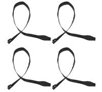 KICHOUSE 4 Pares de Correas Ajustables para Bastones de Esquí y Senderismo Soporte Cómodo para Muñeca Tejido Reforzado Resistente Abrasión Color Negro Uso Versátil para Trekking y
