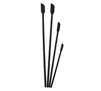 KICHOUSE 4 Piezas Espátulas de Silicona para Cocina con Mango y Cabezal Estrecho Utensilios Ergonómicos para y Cosméticos para Frascos y Tarros Color Negro