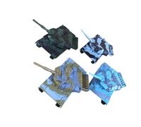 KICHOUSE 4 Piezas Juguetes para Coche de Tanque huili Modelo de Tanque Cisterna de cumpleaños Camuflaje