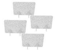 KICHOUSE 4 Piezas Paneles Acústicos de Fieltro para Escritorio con Pies de Apoyo Divisor de Privacidad sin Taladro para Oficina Aula y Biblioteca Fácil Montaje y Desmontaje de Gris