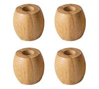 KICHOUSE 4 Soportes Redondos para Cepillos de Dientes de Bambú Pedestales Prácticos para Baño Portacepillos de Dientes Compactos y Resistentes Organizadores de Almacenamiento para Uso