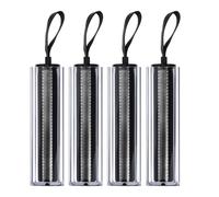 KICHOUSE 4 Tubos Vacíos para Almacenamiento de Bálsamo Labial y Maquillaje Portátil para Lápiz Labial Recargables de Plástico Negro Diseño Biselado