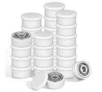 KICHOUSE 40 Rodamientos Giratorios para Adornos de Uñas 3d de Plástico Blanco Rotación y Compatibilidad para Diseño de Uñas DIY
