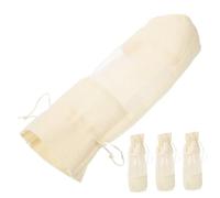 KICHOUSE 4piezas Bolsas Para Botellas De Vino De Bolsas Portátiles De Arpillera Con Ventana y Cierre De Cordón Bolsos Delicados Para Regalos Accesorio Multiusos Para Celebraciones