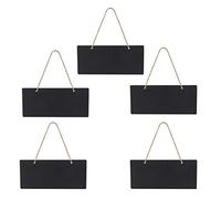 KICHOUSE 5 Piezas Mini de Tiza de Madera para Mensajes Colgantes Tablero Decorativo para Bodas Fiestas y Manualidades