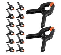 KICHOUSE 50 Piezas Abrazaderas Resorte Plástico Clips Fuertes para Fotografía Sujeción de Fondos Manualidades Carpintería Estudio y Bricolaje