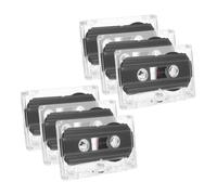 KICHOUSE 6 Piezas Cintas de Audio Vacías Paquete de Cintas Grabables para Grabación Compatible con Múltiples Grabadoras Almacenamiento Práctico Caja Transparente