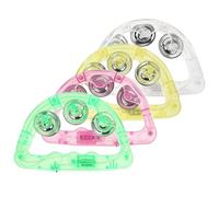 KICHOUSE 8 Piezas de Panderetas de Mano Intermitentes Luz LED Campanas Pequeñas y Coloridas para Fiesta Nocturna Accesorios Divertidos Eventos de Entretenimiento Color Color Aleatorio