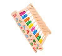 KICHOUSE Ábaco De Madera Juguete De Matemáticas 10 Niveles Colores para Niños Aprendizaje Temprano Compacto