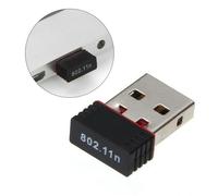 KICHOUSE Adaptador WiFi USB Mini Inalámbrico Mbps Dongle Compacto con CD para PC y Color Negro y Rojo