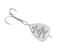 KICHOUSE Anzuelo Triple de Acero Inoxidable con Diseño Guitarra Señuelo de Pesca Resistente para Pesca al Aire Cebo con Patrón You Are My Greatest Catch of My Life