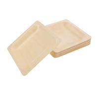 KICHOUSE Bandeja para Servir Sushi Desechable de Madera Maciza 20 Unidades Forma de Barco Plato para Aperitivos y Catering Adecuado para Comida Japonesa y Presentación de Sashimi