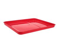 KICHOUSE Bandeja para Varitas de Burbujas de Plástico Roja Grande Plato Reutilizable para Solución de Burbujas Soporte para Almacenamiento de Agua Adecuado para Juegos al Aire Libre y