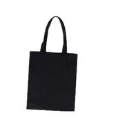 KICHOUSE Bolso de Lona Negro Reutilizable Bolsa Tote Bag Personalizada Manualidades Uso Diario y