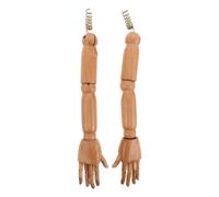 KICHOUSE Brazo de Maniquí Articulado de Madera con Juntas Flexibles, Diseño Realista para Fotografía y Arte, 1 Par de Accesorios para Brazos de Maniquí