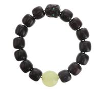 KICHOUSE Cadena de cuentas de ébano unisex natural con cuentas luminosas de 1.2 cm, pulsera budista ligera para regalo y protección energética diaria