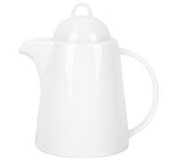 KICHOUSE Cafetera de Cerámica Color Blanco 1 Pieza, Tetera para Café y Leche, Hervidor de Uso Diario Asa Cómoda, Adecuado para Hogar y Oficina, Jarra para Té y Bebidas Calientes