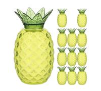 KICHOUSE Cajas de Plástico Reutilizables para Almacenamiento de Dulces en Forma de Piña 12 Ideales para Fiestas y Regalos Originales