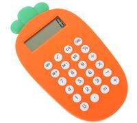 KICHOUSE Calculadora Electrónica Solar Portátil de Abs Color Naranja para Estudiantes y Oficina Diseño Simple y Ahorro Cálculos