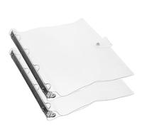 KICHOUSE Carpeta Transparente Recargable para Cuadernos A4 2 Piezas 4 Anillas y Cierre a Presión Funda de Plástico Resistente para Agenda Diario y Documentos Escolares