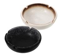 KICHOUSE Cenicero Redondo de Cerámica Estilo Japonés, Resistente al Desgaste y Multiuso, Capacidad de 150ml para Restaurantes y Comedores