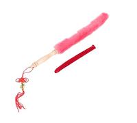 KICHOUSE Cepillo De Limpieza Para Guzheng y Guqin, Pelo De Conejo Sin Caída, Mango De Madera Rojo, Herramienta Flexible Para Eliminar Polvo Instrumentos Musicales