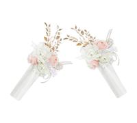 KICHOUSE Cintas Artificiales para Cortinas 2 Unidades Abrazaderas Decorativas Flores Falsas para Decoración de Ventanas Hogar y Eventos Accesorio Versátil para Sujetar Cortinas