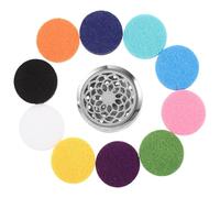 KICHOUSE Clip Ambientador de Ventilación para Coche, Clip para Difusor de Aromaterapia, Acero Inoxidable, 9 Pads de Recambio, Diseño Calado Natural, para Color Aleatorio Varios estilos