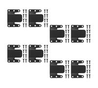 KICHOUSE Clips Metálicos para Sofás Seccionales 8 Piezas Acabado Negro Mate con Tornillos Conectores Aplicables para Muebles Modulares Abrazaderas de Sujeción Antideslizantes para Sala