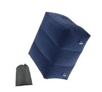 KICHOUSE Cojín Inflable Ajustable para Reposapiés Taburete Plegable Soporte Ergonómico para Viajes y Camping Color Azul Oscuro