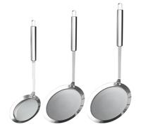 KICHOUSE Coladores de Cocina Malla Fina de Acero Inoxidable 3 Piezas para Filtrar Harina y Grasa, Utensilios Duraderos Almacenamiento Colgante para Uso en Cocina