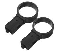 KICHOUSE Conector de manguito de escalera telescópico (2 piezas): Anillo de unión deslizante para reparación de escaleras - Negro, diámetro del orificio interior: 7,2 cm x 6,8 cm - Ideal para