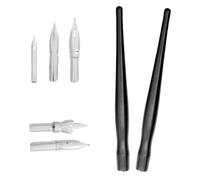 KICHOUSE Conjunto de 2 Juegos de Portalápices de Inmersión 12 Piezas para Dibujo y Escritura, Bolígrafos de Plástico y Metal para Cómic y Caligrafía