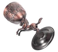 KICHOUSE Copa de Cáliz de Aleación Marrón Diseño de Caballo Corriendo, Decoración Étnica Auténtica para Obsequio Empresarial y Barra en Casa en 2026