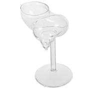 KICHOUSE Copa de Vino Tamaño 15.5x10x7cm Pie Alta de Diseño Concha Marina, Vidrio Fácil de Limpiar Adecuado para Horas de Cóctel y Celebraciones Reutilizable
