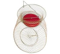 KICHOUSE Cubo de Pesca y Cesta de Pescado de Metal Malla Resistente, Accesorio para Pescadores Aficionados en Pesca de Trucha y Marisco