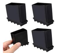 KICHOUSE Cubrepiés Antideslizantes para Patas de Escalera de Mano, 4 Piezas de Goma Diseño de Espiga, Resistentes y Seguros para Escaleras Aisladas Ingeniería