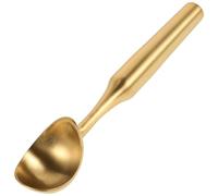 KICHOUSE Cuchara y Fácil de Limpiar para Helado Antiadherente Dorada de Acero Inoxidable Herramienta Multifuncional para Bolas de Melón y Masa de Galletas en Celebracion Verano