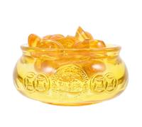 KICHOUSE Cuenco Decorativo y Sostiene Objetos de Amarillo Diseño Único Que Mejora para Escritorio en Oficinas y