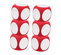KICHOUSE Dados de Espuma Borrables 6Cm para DIY Juguete Educativo Dados Gigantes Accesorios para Juegos para Aula y Fiestas Set de 6