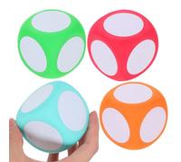 KICHOUSE Dados Educativos De Espuma De 6 Cm, 4 Piezas Superficie para Escribir y Borrar, Ideales para Enseñanza De Matemáticas y Actividades De Capacitación Profesional
