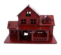 KICHOUSE De La Casa De Madera Kits De Construcción para Mini Equipo Decoración Casa De Campo Interior Jugar Cabina Cosa Conformado Artesanía Modelo De Madera Marrón