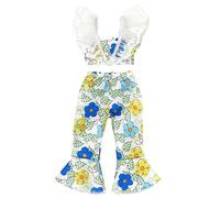 KICHOUSE De Ropa para De Traje De Fiesta Top De Tirantes y Pantalones De Campana Ropa para Kawaii y