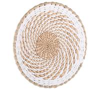 KICHOUSE Decoración Colgante de Pared Rústica Bohemia, Cesta Tejida Mediana 25 Cm, Arte Mural para Decoración de Interiores en Sala y Dormitorio