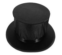 KICHOUSE decoración mágica sombrero de copa de mago oscuro sombreros sombrero plegable de mago la costumbre sombrero de conjuro creativo tapas de creativas paño Black