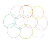 KICHOUSE Diseño Delgado y Cómodo de Llevar de Silicona 100 Pulseras que Brillan Oscuridad Color Aleatorio para Ocasiones Formales y Casuales