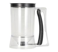 KICHOUSE Dispensador de Masa para Cupcakes y Panqueques de 900ml con Vaso Medidor y Mango Exprimible, Negro para Preparación Rápida Derrames