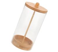 KICHOUSE Dispensador Pajitas Acrílico y Madera con Tapa Transparente Organizador Compacto para Pajitas Reutilizables Almacenamiento Estable para Cocina y Barra Fácil Limpieza y Acceso